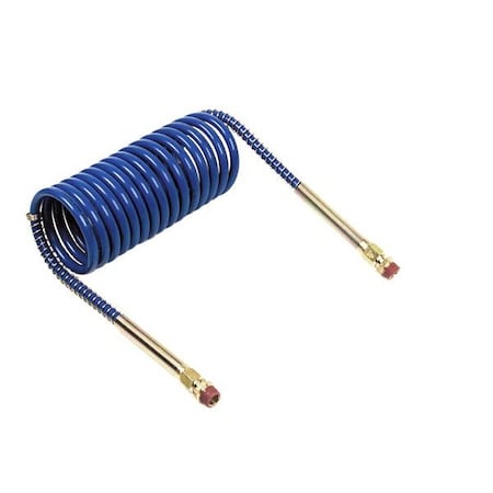 Grote 81-0020-B - Coiled Air 20 ft. Blue Single,12" Lead