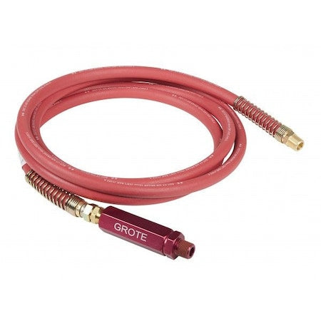 Grote 81-0112-RGR - Rubber Air Hose 12 ft.,Red,Red Anodized