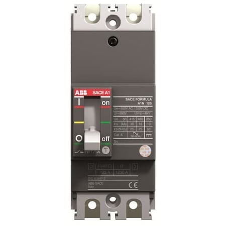 Abb A1A100TW-2 - Circuit Breaker, A1 A Series, 100 A, 2 Pole, 240 V AC, 10k A
