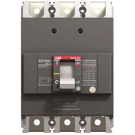 Abb A2A200TW - Circuit Breaker, A2 A Series, 200 A, 2 Pole, 240 V AC, 10k A