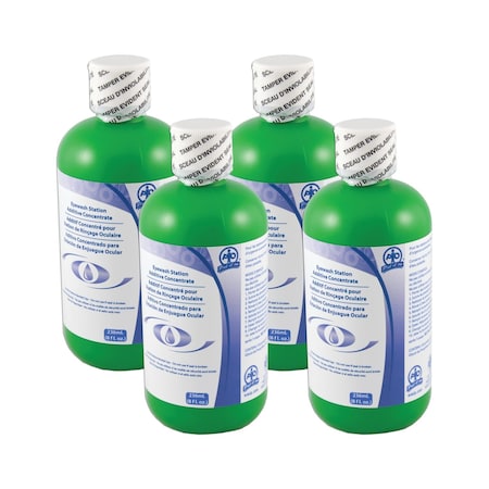 Hughes ADDR4PKUS - Eye Wash Additive Solution, 8 oz Bottle, For Use with Self-Contained and Portable Models, USA,PK4