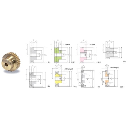 Khk Usa AG2.5-50R1 - Aluminum Bronze Worm Wheels