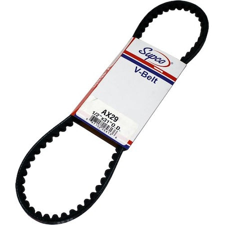 Supco AX29 - Molded Cogged V-Belt, Multi-Plus, AX29, AX, 31 in, 1/2 in Top Width