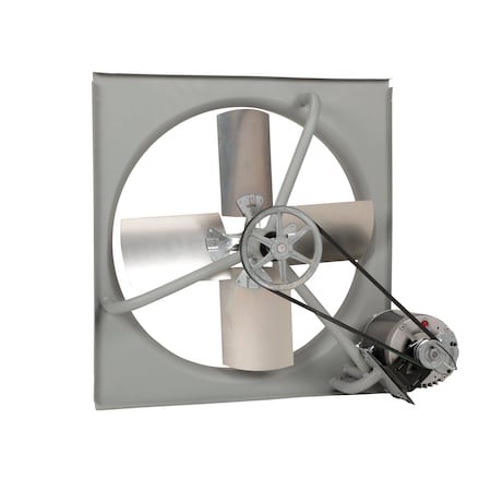 Tpi CE-24B-3 - Commercial Exhaust Fan, 24", Belt-Drive, 230/460 V, 1/3 HP, 3-Ph, Gray