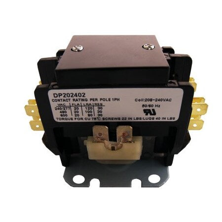 Supco DP202402 - Contactor,20 A,240 V,2 Pole