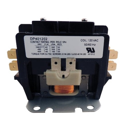 Supco DP401202 - Contactor,40 A,120 V,2 Pole