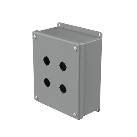 Nvent Hoffman E4SPBG - Captive Screws Electrical Enclosures, 7-1/4 in H, 3 in D, 6-1/4 in W, NEMA 12, Steel