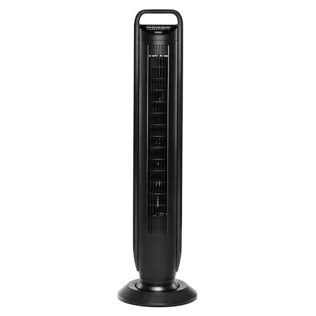 Seville Classics EHF10201D - Oscillating Tower Fan,Five Speeds,Black
