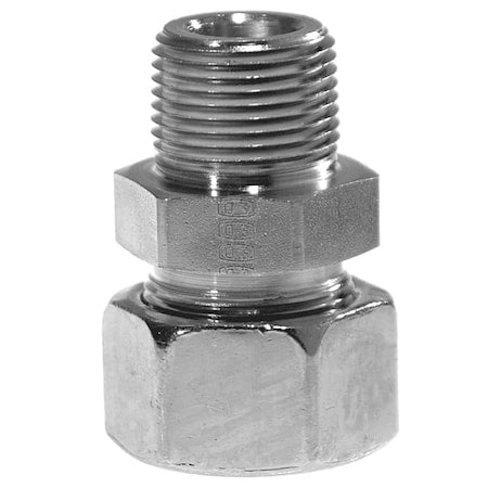 Ermeto GE15L3/8NPTCFX - Straight, Steel, NPTF ,