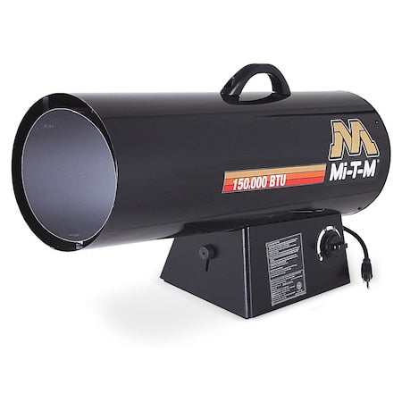 Mi-T-M MH-0150-LM10 - Propane Forced Air,portable heater, Liquid Propane, Electronic, One-Touch, 8.7" Wx 25.1" L