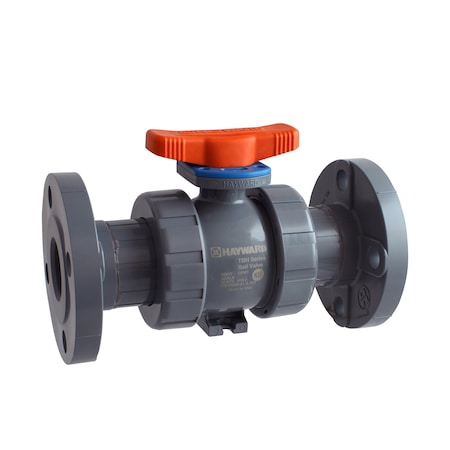 Hayward Flow Control TBH2075A0FV0000 - Ball Valve, True Union, 3/4", CPVC/FPM, Full Port, Flanged