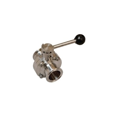 Sanitube TCBFE-075 - T316 EPDM,3/4" Clamp Butterfly Valve