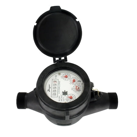 Dwyer Instruments WNT-A-C-06 - Multi-Jet water meter, 1" pipe size, NSF Certified, brass body with 0.1 gal pulse output.