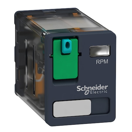 Schneider Electric RPM21JD - Power plug-in relay,15 A,2 CO,12 V DC, 12 V DC Coil Volts, 2 C/O