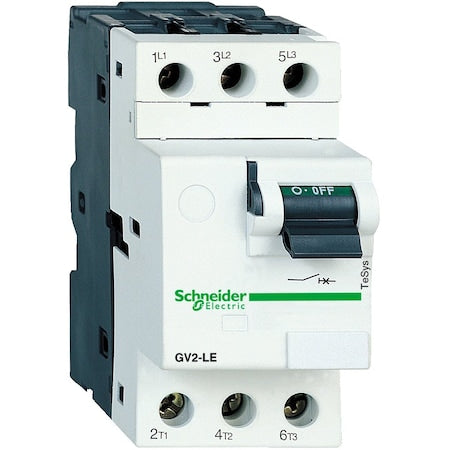 Schneider Electric GV2LE03 - Manual Motor Switch, 0.4 A, 3 P, Phase, Toggle, Te Sys GV2 Series
