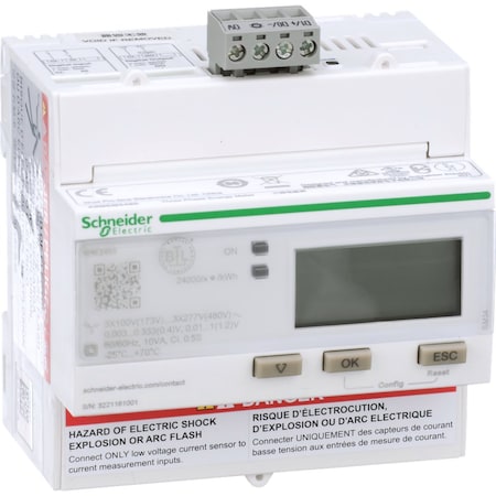 Schneider Electric A9MEM3465 - IEM3465 energy meter - BACnet - 1 DI - 1 DO - multi-tariff - LVCT