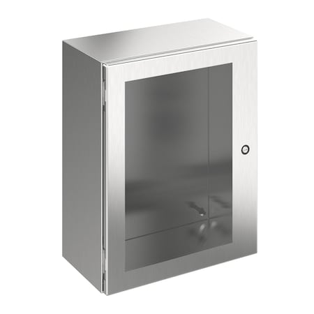 Nvent Hoffman CSD242010WSS - 1/4 Turn Latch Electrical Enclosures, 24 in H, 10 in D, 20 in W, NEMA 4 X, 304 Stainless Steel