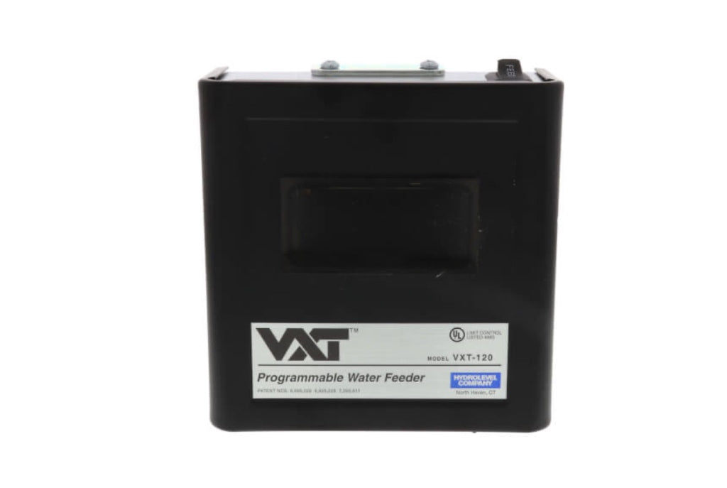 Hydrolevel Safgard VXT 120 automated water feeder 120V digital display screen control box front view