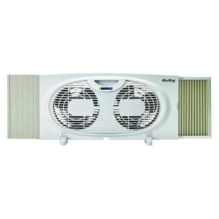 Air King 9137 - 7" Blade Dia Window & Table Fan, 2 Speeds, 120 VAC, Snap on Feet for Table or Floor Use