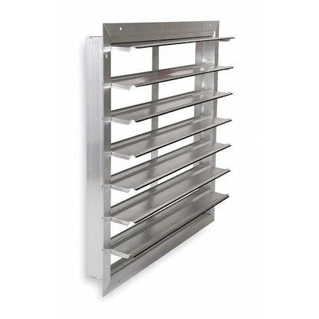 Dayton 3HHP1 - 54 in 57"H-W 5 1/4"L Aluminum Backdraft Damper, 54-1/2 in x 54-1/2 in, Aluminum