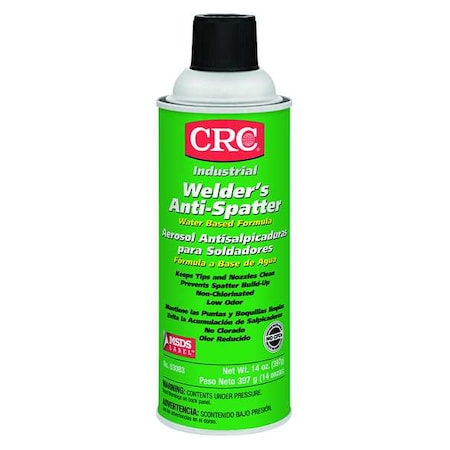 Crc 03083 - Anti-Spatter, Water Base, 16 oz, Aerosol Spray Can, Colorless