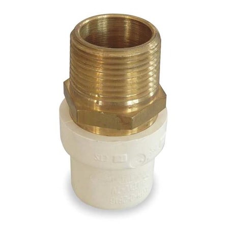 2GKA4 - CPVC Adapter, CTS, Schedule SDR-11, 3/4" Pipe Size, MNPT x CTS Socket Hub