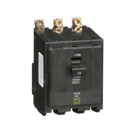 Square D QOB325 - Miniature Circuit Breaker, QO Series, 25 A, 3 Pole, 120/240 V AC, 10k A at 120/240 V AC