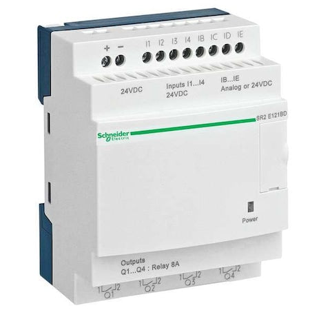 Schneider Electric SR2E121BD - Compact Smart Relay, 8 Inputs, 4 Outputs