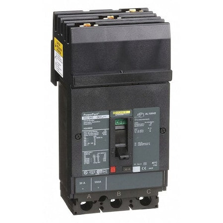Square D HGA36030 - Molded Case Circuit Breaker, POWERPACT H Series, 30 A, 3 Pole, 600 V AC, 65k A at 240 V AC