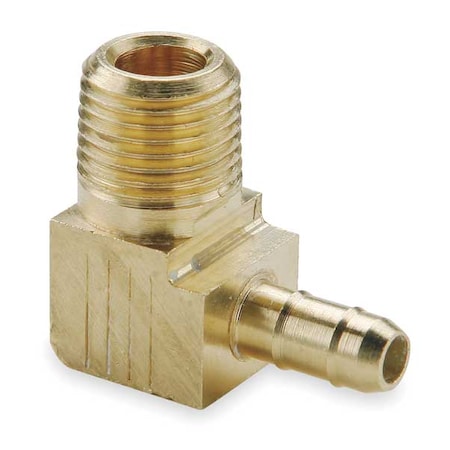 Parker 229-8-4 - 1/4" MNPT x 3/8" Barb Brass 90 Degree Elbow