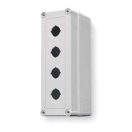 Hoffman VM933-PBM4 - Push Button Enclosure,22mm,4 Holes,Plastic