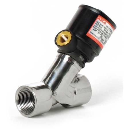 Asco 8290A791 - Red Hat Angle Body Piston Valve,SS,NC,3/8 In