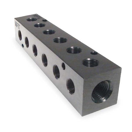 Pneumadyne M20-250-6-90 - Pipe Manifold Fitting, Aluminum, 3/8 in