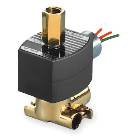 Asco EF8317G307 - Solenoid Valve, 3-Way, 2-Position, Normally Closed, 1/4 in Pipe Size, 24 V DC, Quick Exhaust, Brass