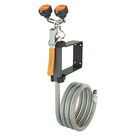 Guardian Equipment G5026 - Dual Head Drench Hose, Eyes Coverage, Wall Mount, 8 ft. PVC Hose, Burst Strength 275 psi, NPT