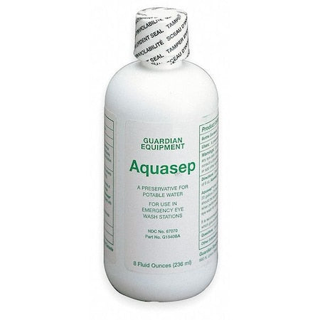 Guardian Equipment G1540BA-G - Aquasep Eyewash Preservative, Water Additive, For Use With Portable Eyewash Stations, 8 oz.