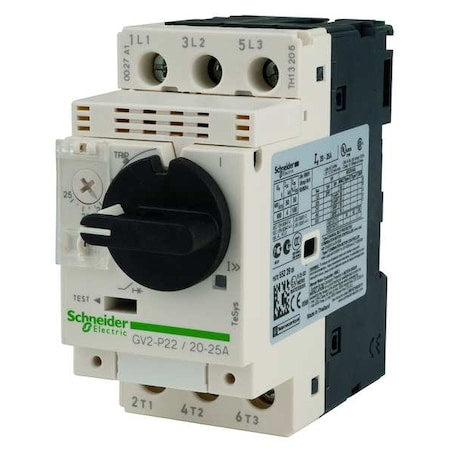 Square D GV2P02 - Manual Motor Starter, Not Applicable, 3 P, 3 Phase, Selector Switch, 0.25 A