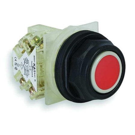 Schneider Electric 9001SKR1RH6 - Push Button Operator, Flush, Momentary Action, Not Applicable Release, Non-Illuminated, Red