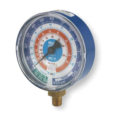 Yellow Jacket 49138 - Gauge,3-1/8 In Dia,Low Side,Blue,350 psi