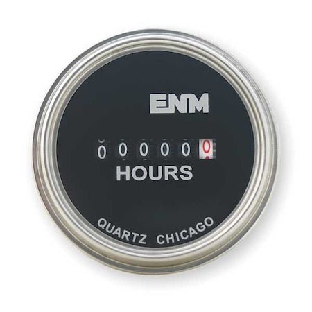 Enm T40A4507 - Hour Meter,Electrical,Flush Round,SS