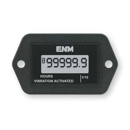 Enm T54C1 - Hour Meter,LCD,Flange,Rectangular