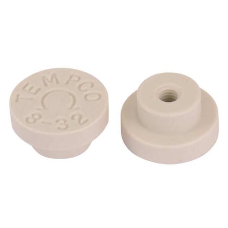 Tempco CER-102-105 - Ceramic Terminal Caps, 8 - 32 Threads, PK10