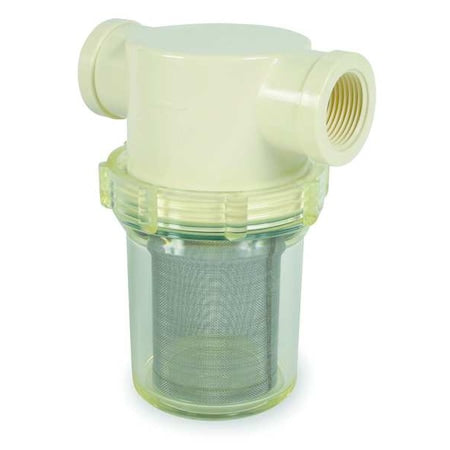 Ron-Vik 5588590 - Inline Strainer, 1 in NPT, Nylon, 305 Micron, 6-7/16 in H, 8 gpm, 100 psi at 125 degrees