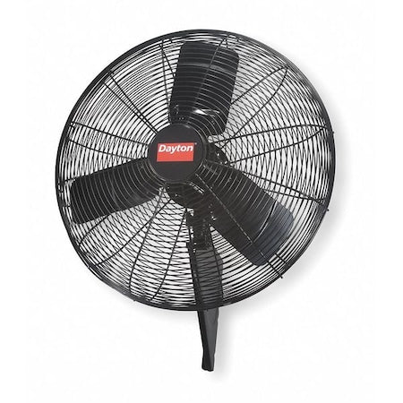 Dayton 2RDZ8 - Light Duty Quiet Design Industrial Fan, Wall Mount, 24 in Blade Dia, 115 V, 2,280/4,320/5,030 cfm