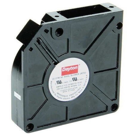 Dayton 2RTD3 - Axial Blower, Square, 230 V AC, 1 Phase, Aluminum, 4 3/4 in W.