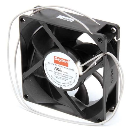 Dayton 2RTE8 - Axial Fan, Square, 115 V AC, 1 Phase, PBT Plastic, 3 1/8 in W.