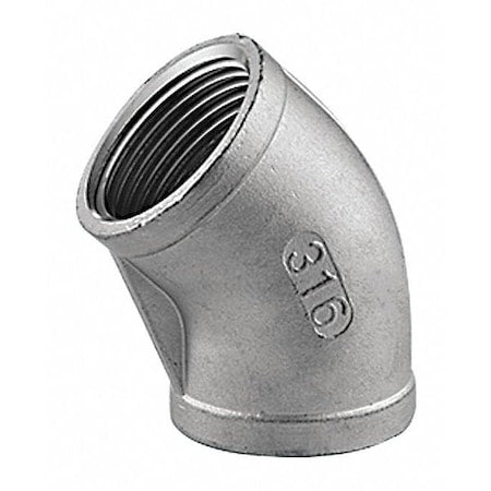 404E111N112 - 1-1/2" FNPT 304 SS 45 Degree Elbow