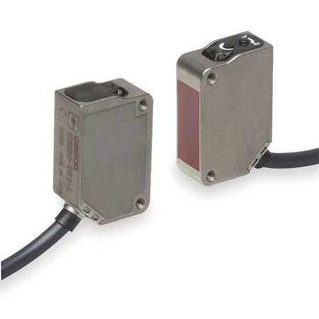 Omron E3ZM-T81 2M - Through-Beam Photoelectric Sensor Set, Bare Wire, Right Angle, Rectangular, Selectable Light On/Dark On, PNP
