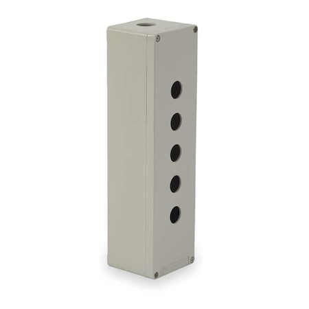 Schneider Electric XAPG59505 - Push Button Enclosur,22mm,5 Hole,Di Cast Alum