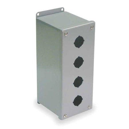 Wiegmann PBGX4 - Push Button Enclosure,22mm,4 Hole,Carb Steel